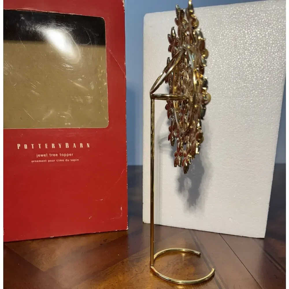 Pottery Barn Jeweled Snowflake Christmas‎ Tree Topper